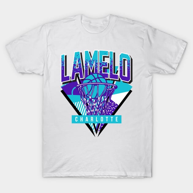 Lamelo Retro Charlotte Basketball Throwback T-Shirt by funandgames